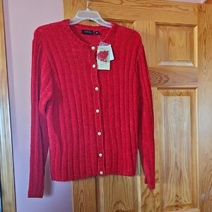 NWT Knit Fit Red Cardigan